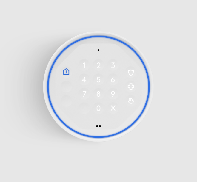 Keypad on a grey background